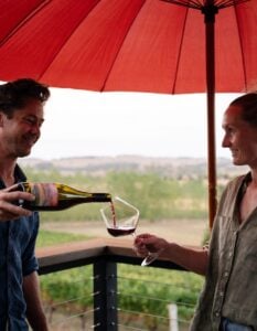 Owners, Nadja and Steve on ChaLou Wines cellar door