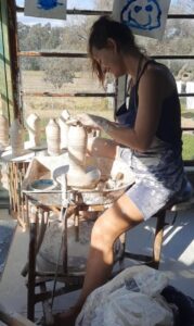 Gab's - Nadja's sister. Ceramic workshop at Crafted, ChaLou Wines.